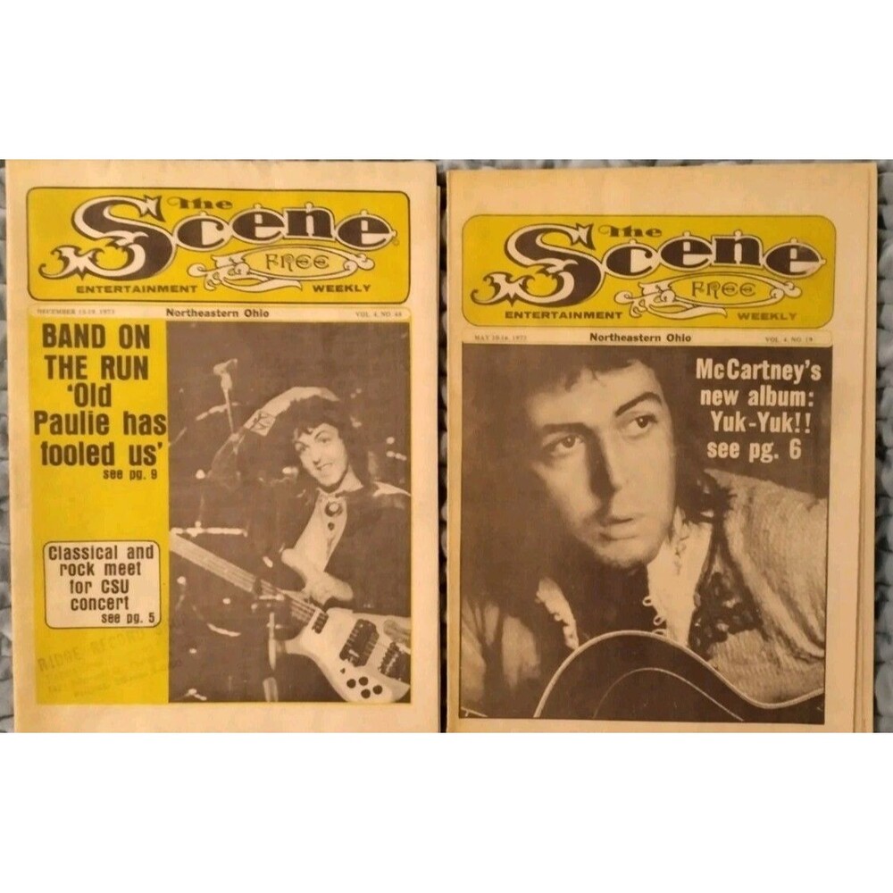 Lot Of 2 The Scene 1973 Northern Ohio Local Music Magazines Band McCartney